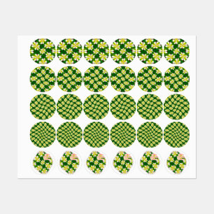 Étiquettes Motif frangipanier jaune