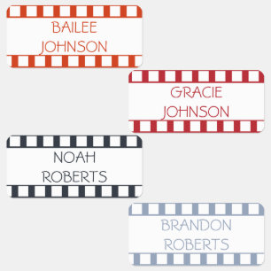 Étiquettes Movie Strip Winter Spice Couleur Codé Nom du vêtem