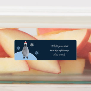 Étiquettes Noël Manchot Bébé Personnalisé