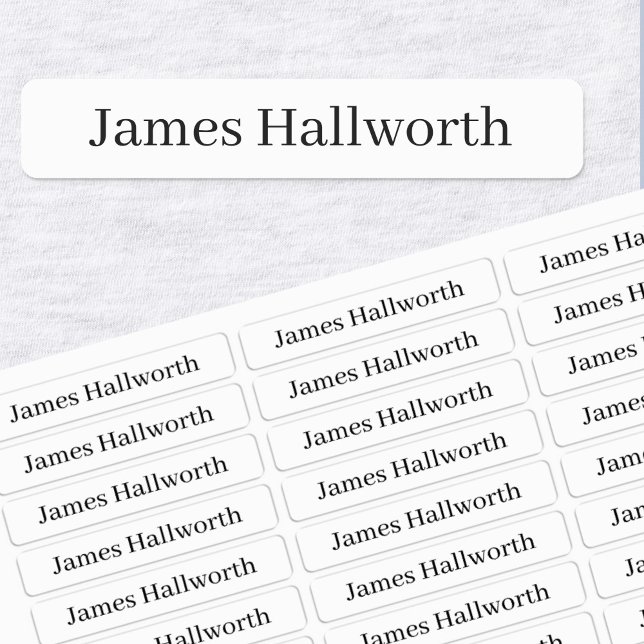 Étiquettes Nom classique simple Texte modifiable étanche (Créateur téléchargé)