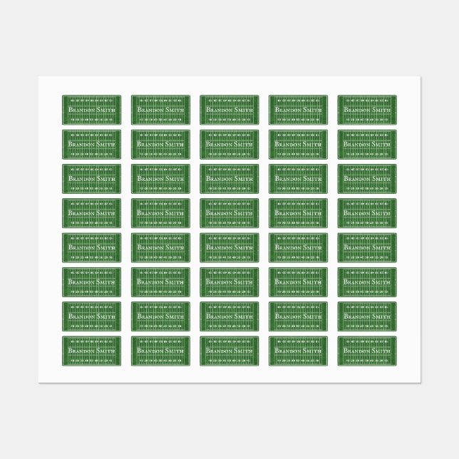 Étiquettes Nom de la conception du terrain de football (Feuille)