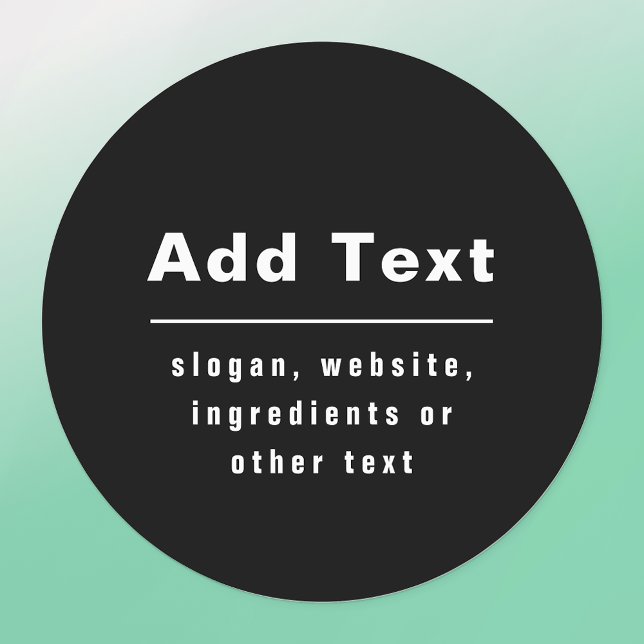 Étiquettes Nom de marque modifiable cool | Black White Waterp (Créateur téléchargé)