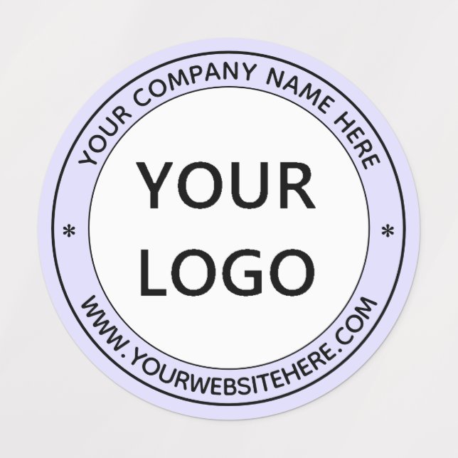 Étiquettes Nom du logo de l'entreprise personnalisée Site Web (Design 1)