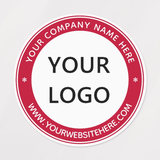 Étiquettes Nom du logo de l'entreprise personnalisée Site Web (Design 1)