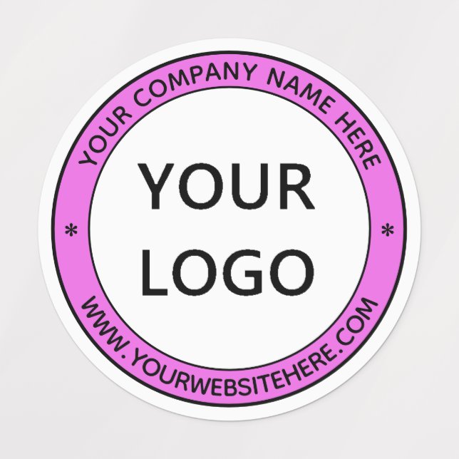 Étiquettes Nom du logo de votre entreprise Couleurs Timer les (Design 4)