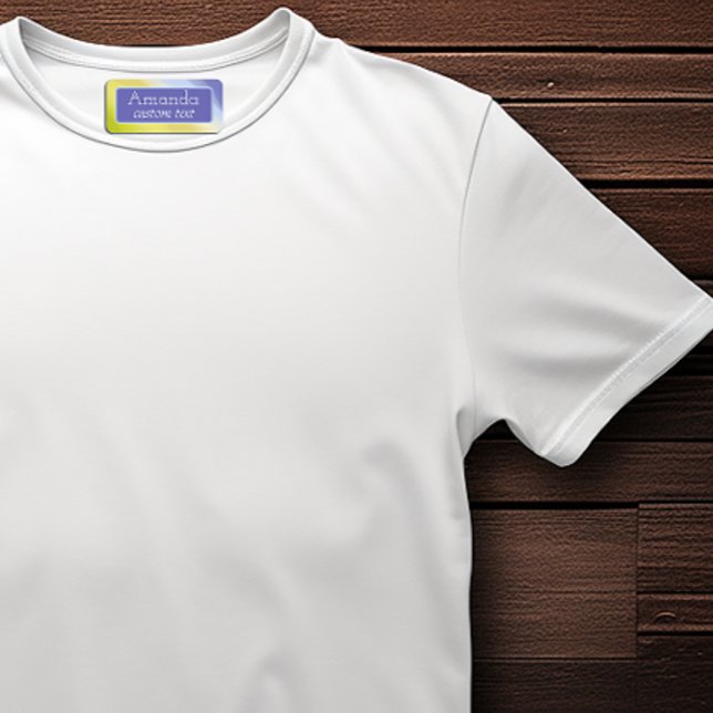 Étiquettes Nom du numéro vert pourpre de chaux dégradé (Créateur téléchargé)