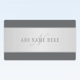 Étiquettes Nom élégant & Monogramme Lettrage (ou autre texte)