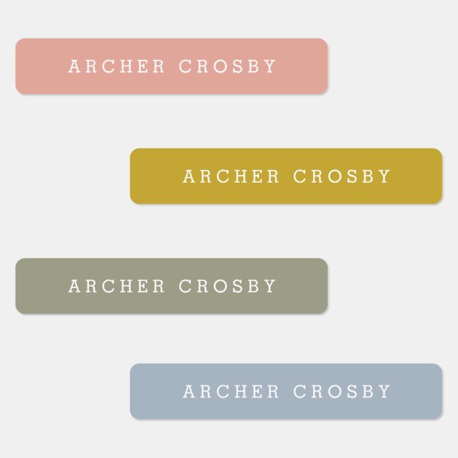 Étiquettes Nom moderne coloré étanche (Groupe)
