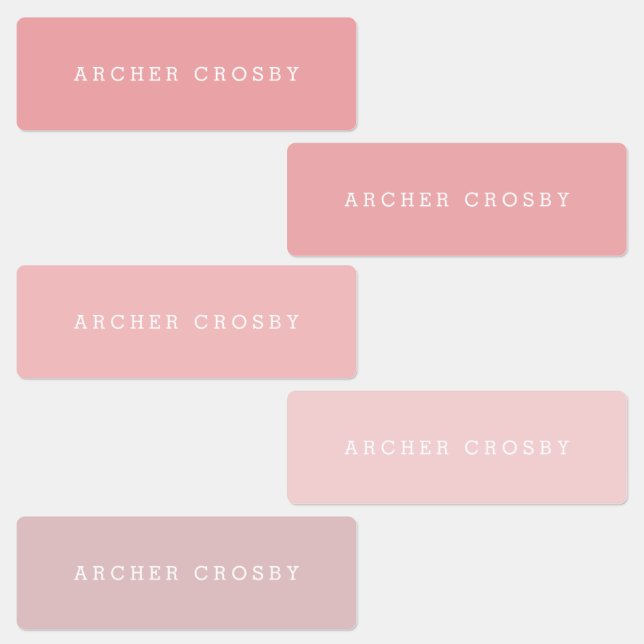 Étiquettes Nom moderne coloré étanche (Groupe)