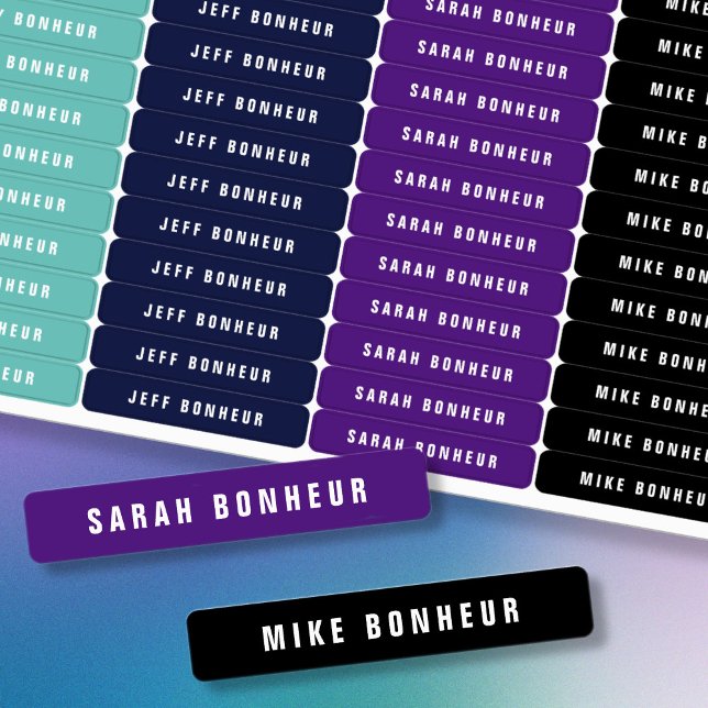 Étiquettes Nom moderne | Vêtements en fer (Créateur téléchargé)