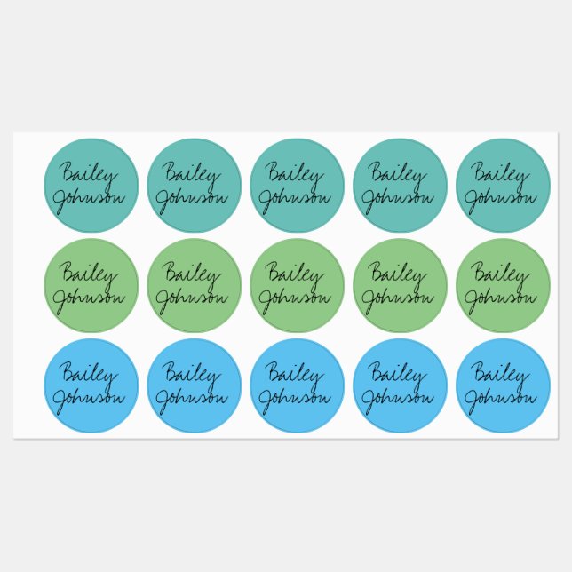 Étiquettes Nom personnalisé (Feuille)