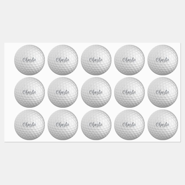 Étiquettes Nom personnalisé Golf Ball (Feuille)