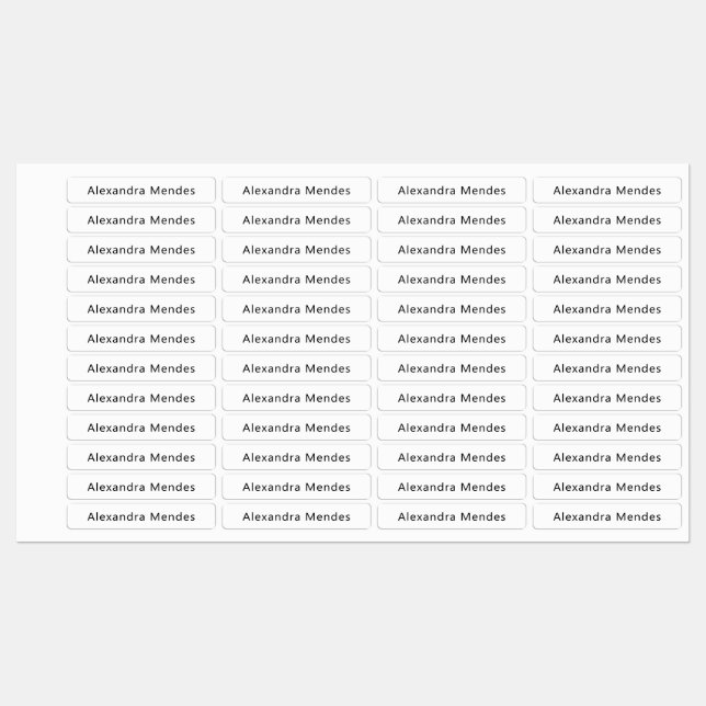 Étiquettes Nom personnalisé Nom de l'entreprise Fabric Clothi (Feuille)