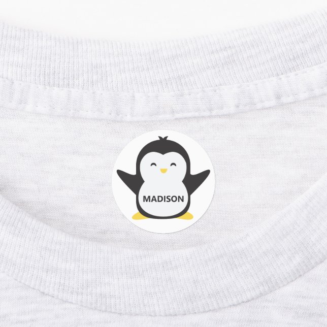 Étiquettes Nom personnalisé Pingouins (Apposé)