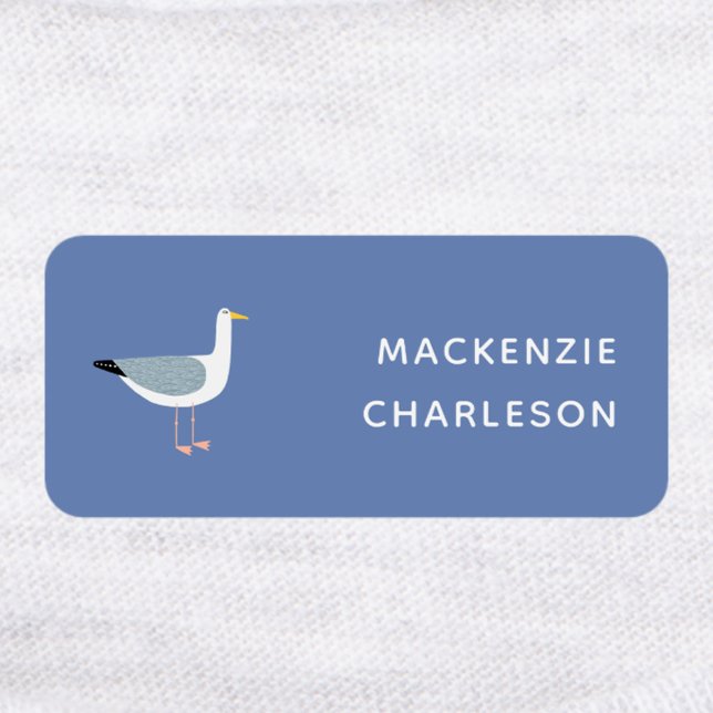 Étiquettes Nom personnalisé Seagull (Seagull personalized name labels for clothing, school, books and more.)
