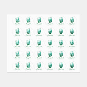 Étiquettes Oeuf de Pâques de charme - Illustration festive