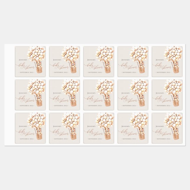 Étiquettes On Peut Attendre ! Baby shower (Feuille)