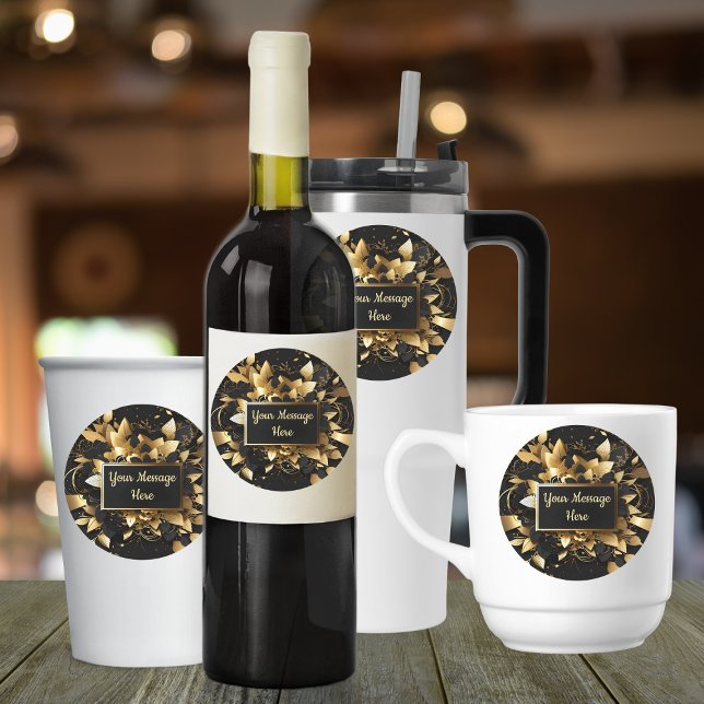 Étiquettes Or élégant personnalisé (Créateur téléchargé)