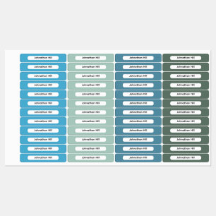 Étiquettes Palette de couleurs océaniques Nom de l'organisati