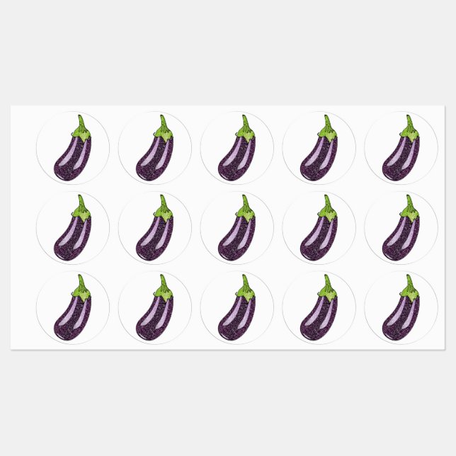 Étiquettes Parties scintillant Eggplant (Feuille)