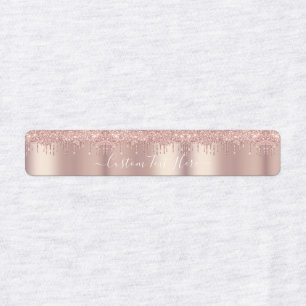 Étiquettes Parties scintillant rose Gold Blush - Ajouter du t
