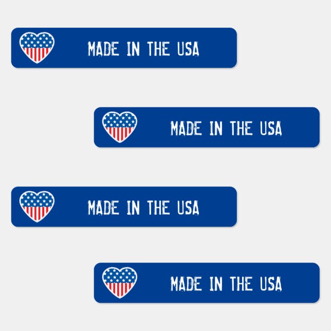Étiquettes Patriotique Fabriqué aux Etats-Unis Personnalisé F (Groupe)