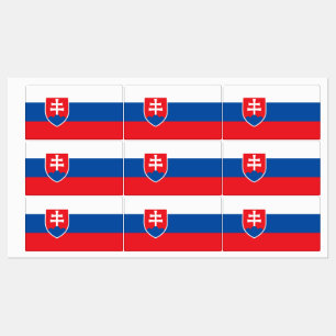 Étiquettes patriotiques avec drapeau de la Slovaqu