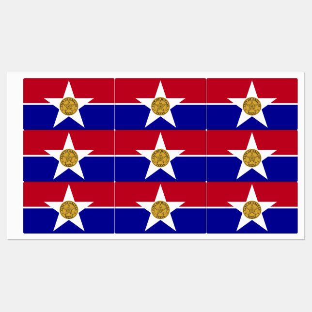 Étiquettes patriotiques avec drapeau de la ville d (Feuille)