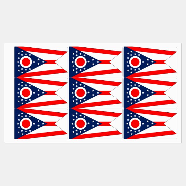 Étiquettes patriotiques avec drapeau de l'Etat de  (Feuille)