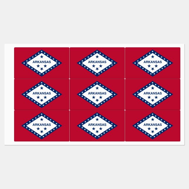 Étiquettes patriotiques avec drapeau de l'État de  (Feuille)
