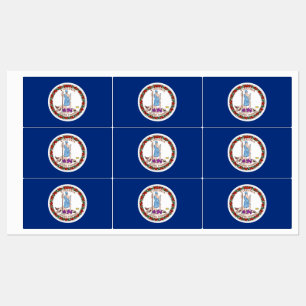 Étiquettes patriotiques avec drapeau de l'État de