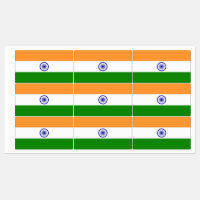 Étiquettes patriotiques avec drapeau de l'Inde