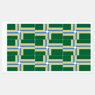 étiquettes patriotiques avec drapeau de Portland
