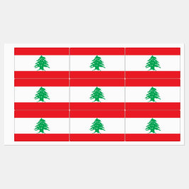 Étiquettes patriotiques avec drapeau du Liban