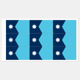 Étiquettes patriotiques avec drapeau du Minnesota
