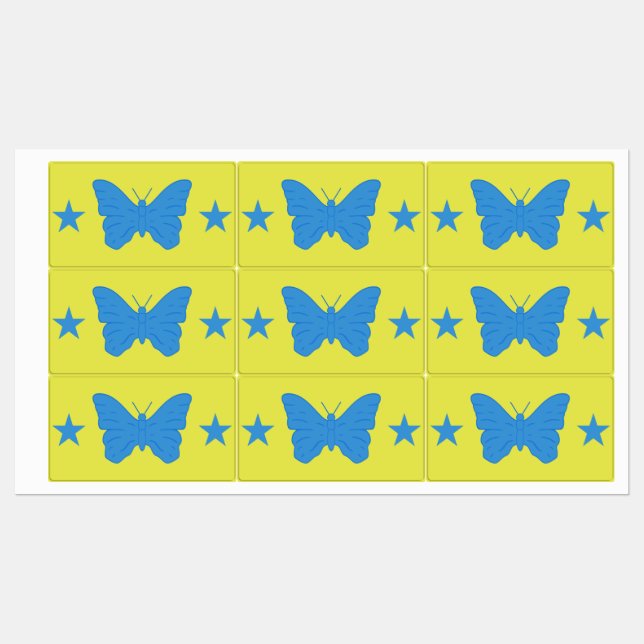 Étiquettes patriotiques avec le drapeau de Bady Ba (Feuille)