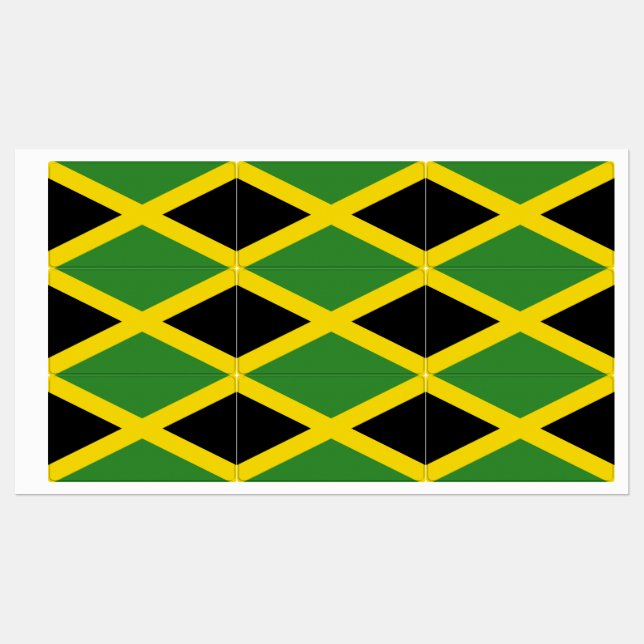 Étiquettes patriotiques avec le drapeau de la Jama (Feuille)