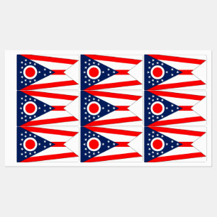 Étiquettes patriotiques avec le drapeau de l'éta