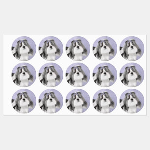 Étiquettes Peinture Shih Tzu - Cute Original Chien Art