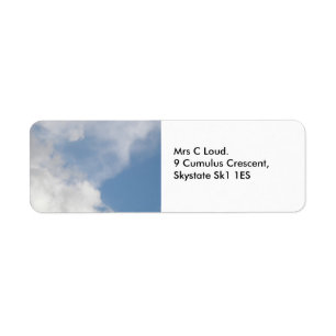 Étiquettes pelucheux de coutume de nuages