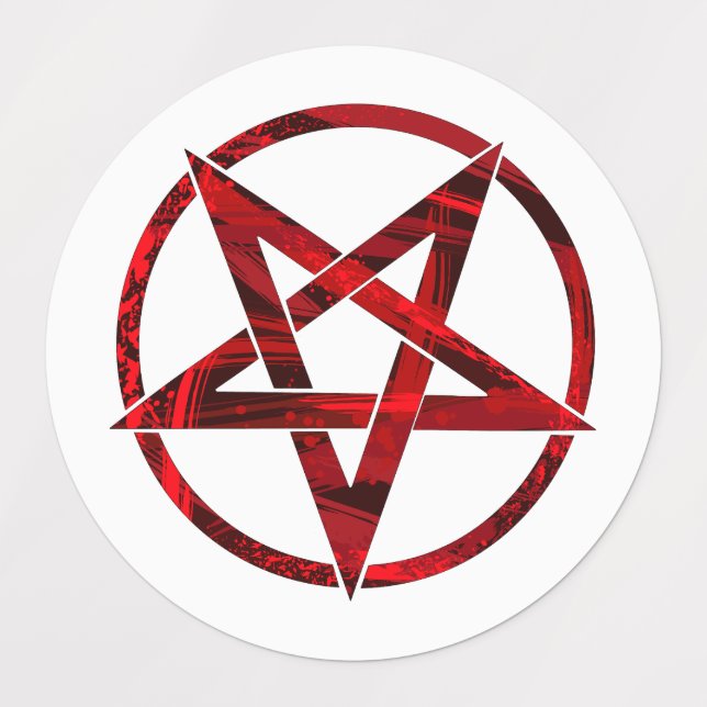 Étiquettes Pentagram Red Devil (Design 1)