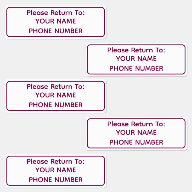 Étiquettes Personalized Golf Club ID Name Labels (Groupe)