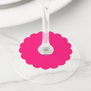 Étiquettes personnalisables pour verre à vin rose