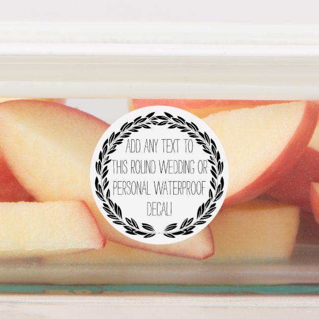 Étiquettes Personnalisé Tout Texte Cercle Arrondi étanche (Apposé)