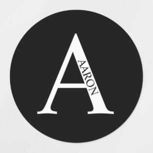 Étiquettes personnalisées avec monogramme et nom
