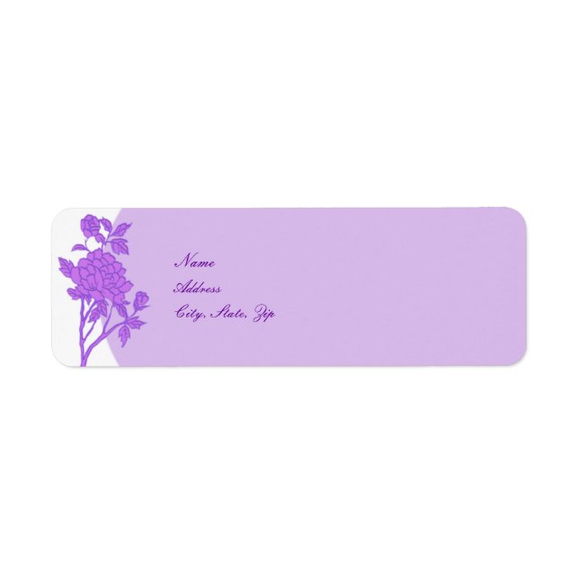 Étiquettes personnalisés à fleurs violettes (Devant)