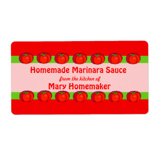Étiquettes personnalisés de sauce tomate