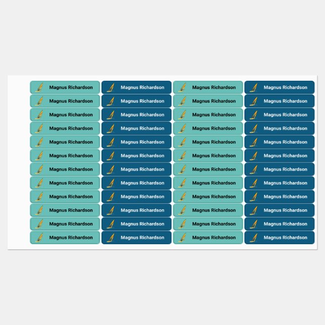 Étiquettes Planche à voile (Feuille)