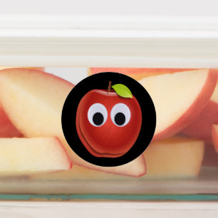 Étiquettes Pomme, fruit rouge aux yeux de dieu - Personnalisé