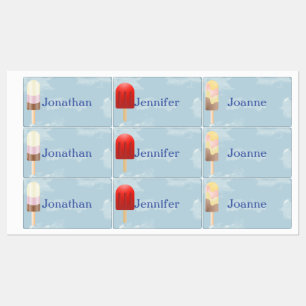Étiquettes Popsicle Avec Nom